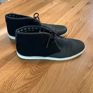 Ben Sherman Men's Chukka Sneakers Size 11 Blue Fabric Suede White Sole‎